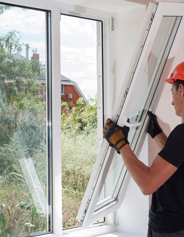 Einbau von Kunststofffenstern